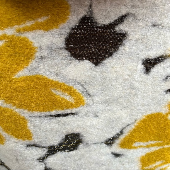 Anthropologie Saturday Sunday yellow floral bohemian poncho turtleneck sweater - Picture 6 of 10